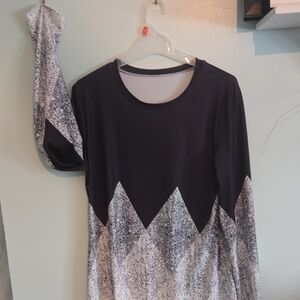 Stylish Black and Gray Women's Top